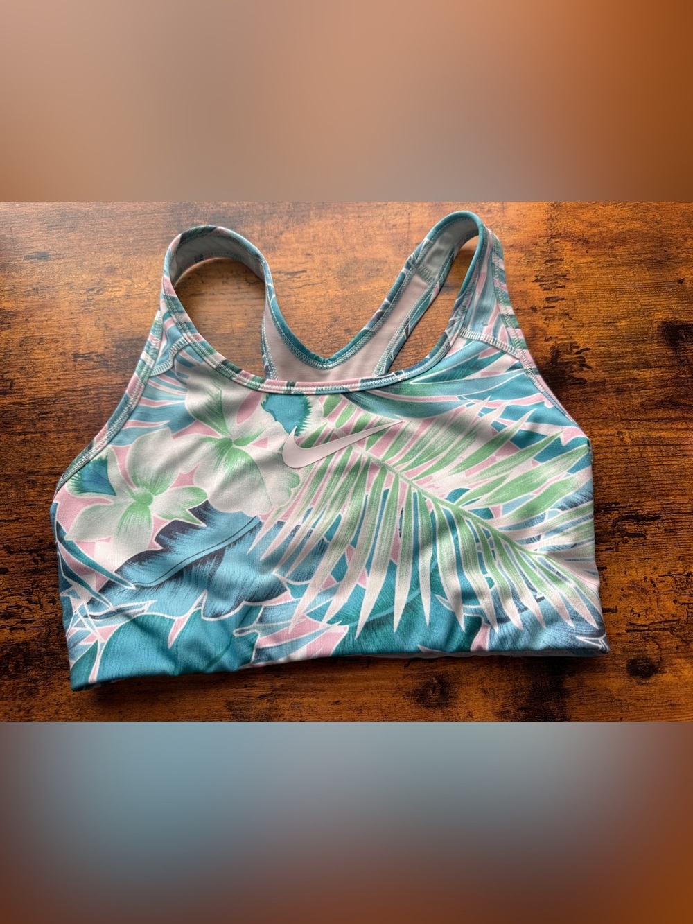 Nike Women's Tropical Leaf Print Sports Bra-Small